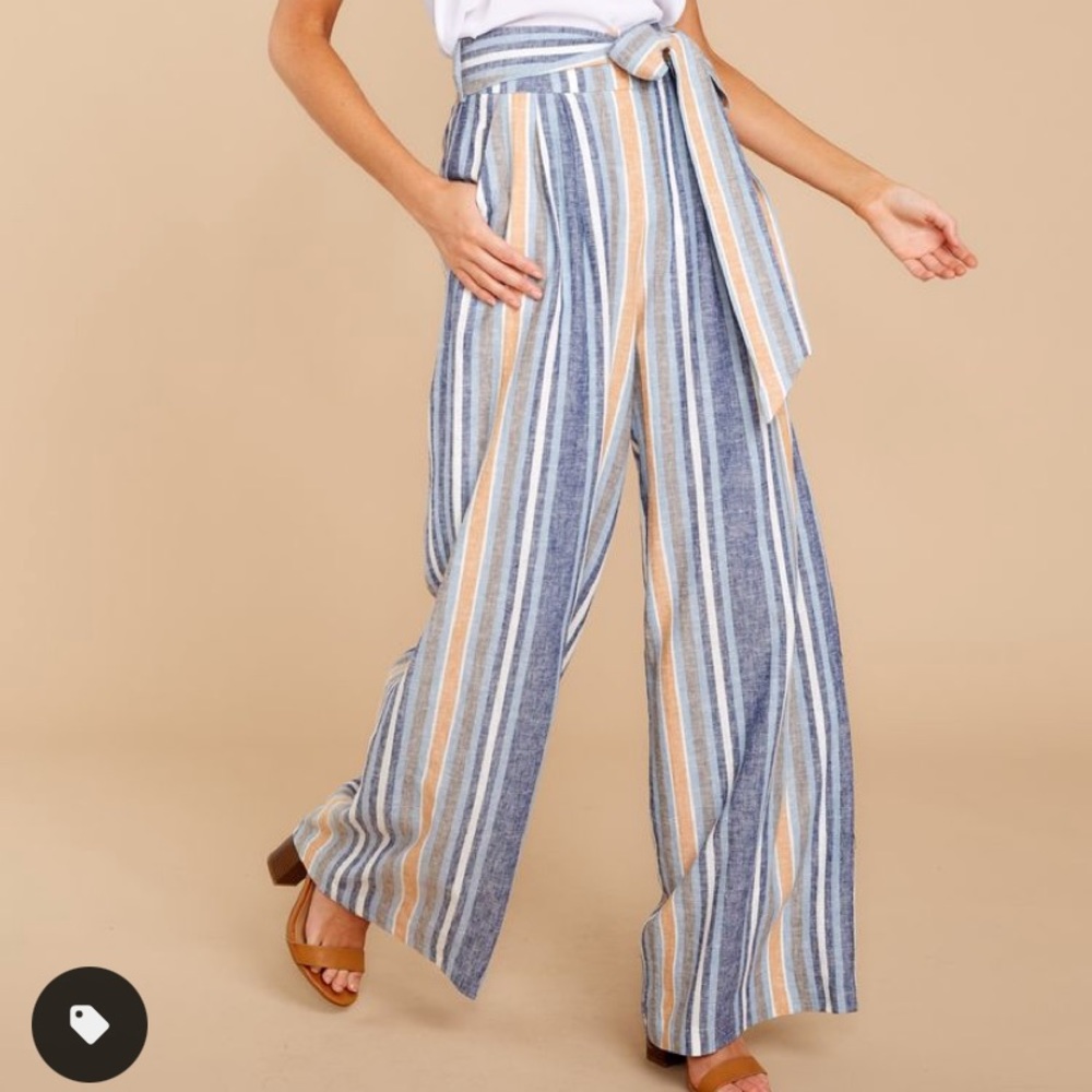 “Influenced By You” Blue Multi Stripe Pants